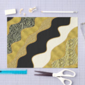 Gouden Abstracte Golf Moderne Glamour Trendsettend Tissuepapier (Craft)