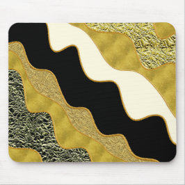 Gouden Abstracte Golf Moderne Gouden Glam Trendy Muismat