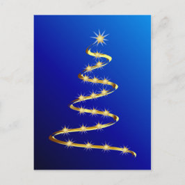 Gouden Abstracte kerstboom Feestdagenkaart