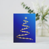 Gouden Abstracte kerstboom Feestdagenkaart (Staand voorkant)