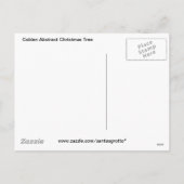 Gouden Abstracte kerstboom Feestdagenkaart (Achterkant)