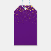 Gouden Abstracte Kerstboom Gift Tag Cadeaulabel (Achterkant)