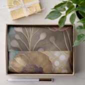 Gouden Abstracte Klaproos Bloesem Decoupage Tissuepapier (Geschenk)