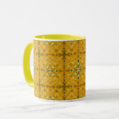 Gouden Abstracte Koffiemok Mok (Voorkant links)