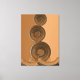 Gouden Abstracte Kunst – Modern Canvas Afdruk