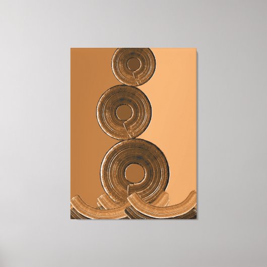 Gouden Abstracte Kunst – Modern Canvas Afdruk (Voorkant)