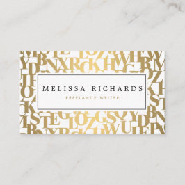 Gouden Abstracte Lettervormen III voor Auteurs, Sc Visitekaartje