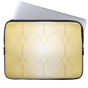 Gouden abstracte lijnen laptop sleeve