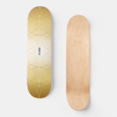 Gouden abstracte lijnen persoonlijk skateboard (Voorkant)