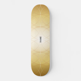 Gouden abstracte lijnen  persoonlijk skateboard