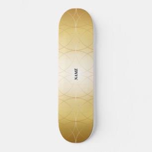 Gouden abstracte lijnen  persoonlijk skateboard