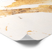 Gouden Abstracte Luxe Bruiloft Feest Welkom Poster (Hoek)