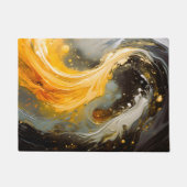 Gouden Abstracte Marmer Moderne Golven Deurmat (Voorkant)
