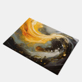Gouden Abstracte Marmer Moderne Golven Deurmat (Schuin)