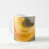 Gouden Abstracte Marmer Moderne Golven Koffiemok (Voorkant links)