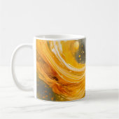 Gouden Abstracte Marmer Moderne Golven Koffiemok (Links)