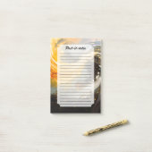 Gouden Abstracte Marmer Moderne Golven Post-it® Notes (Op bureau)