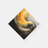Gouden Abstracte Marmer Moderne Golven Servet (Hoek)