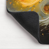 Gouden Abstracte Marmeren Moderne Golven Muismat (Hoek)