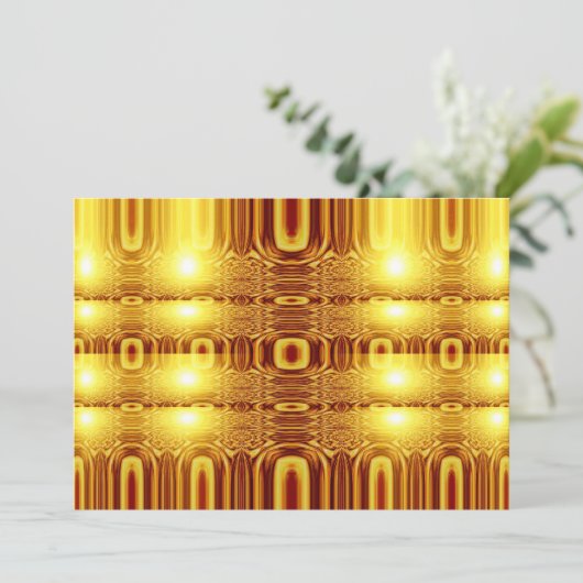 Gouden Abstracte uitnodigingen (Staand voorkant)
