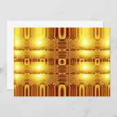 Gouden Abstracte uitnodigingen (Voorkant / Achterkant)