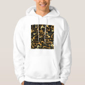 Gouden Abstracte Wervelpatroon Hoodie (Voorkant)
