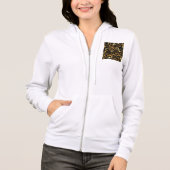 Gouden Abstracte Wervelpatroon Hoodie (Voorkant)