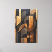 Gouden Abstractie Canvas Afdruk (Voorkant)
