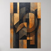 Gouden Abstractie Poster (Voorkant)