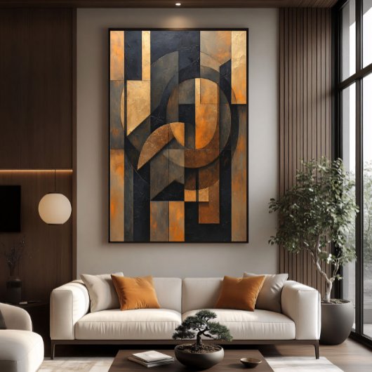 Gouden Abstractie Poster