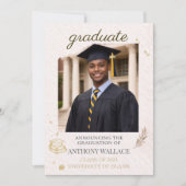 Gouden Academici Portret Uitnodiging (Voorkant)