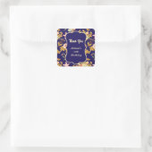 Gouden Acanthus 40e Verjaardag Vierkante Sticker (Tas)