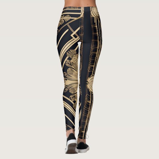 Gouden acanthus leggings (Achterkant)