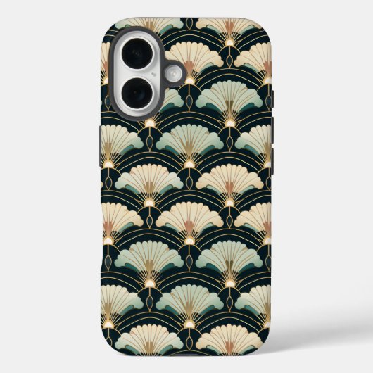 Gouden Accent Japans geïnspireerde Fan Case-Mate iPhone Case (Achterkant)