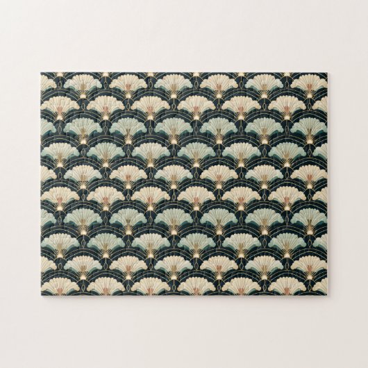 Gouden Accent Patroon Japans-geïnspireerd Legpuzzel (Horizontaal)