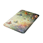 Gouden accent vlinder tuin aangepaste kunst badmat (Gekanteld)