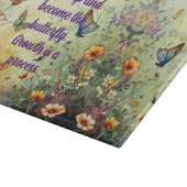 Gouden accent vlinder tuin aangepaste kunst snijplank (Hoek)