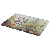 Gouden accent vlinder tuin aangepaste kunst snijplank (Hoek)