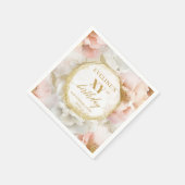 Gouden accenten Blush Verjaardag servetten geperso (Hoek)