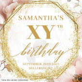 Gouden accenten Blush Verjaardag servetten geperso