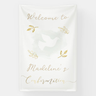 gouden accenten Confirmatie welkom Spandoek