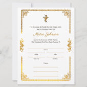 Gouden accenten Elegant Katholiek Doopcertificaat (Voorkant)