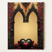 Gouden accenten, rode rozen en een hart: planner (Achterkant)
