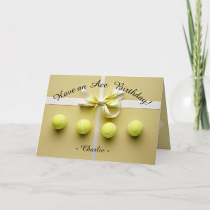 🎾Gouden Ace Verjaardag Bliss Kaart