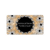 Gouden achtergrond en Mandala Etiket (Voorkant)