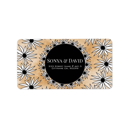 Gouden achtergrond en Mandala Etiket (Voorkant)