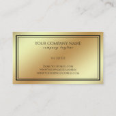 Gouden achtergrond en zwart Lijst Visitekaartje (Achterkant)