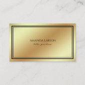 Gouden achtergrond en zwart Lijst Visitekaartje (Voorkant)