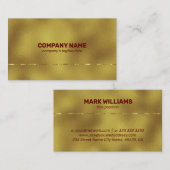 Gouden achtergrond glanzend metallic accent visitekaartje (Voorkant / Achterkant)