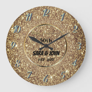 Gouden achtergrond, gouden cirkel elegante trouwri grote klok